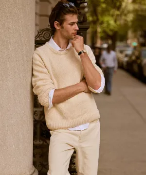 Chunky Cotton Crewneck Sweater