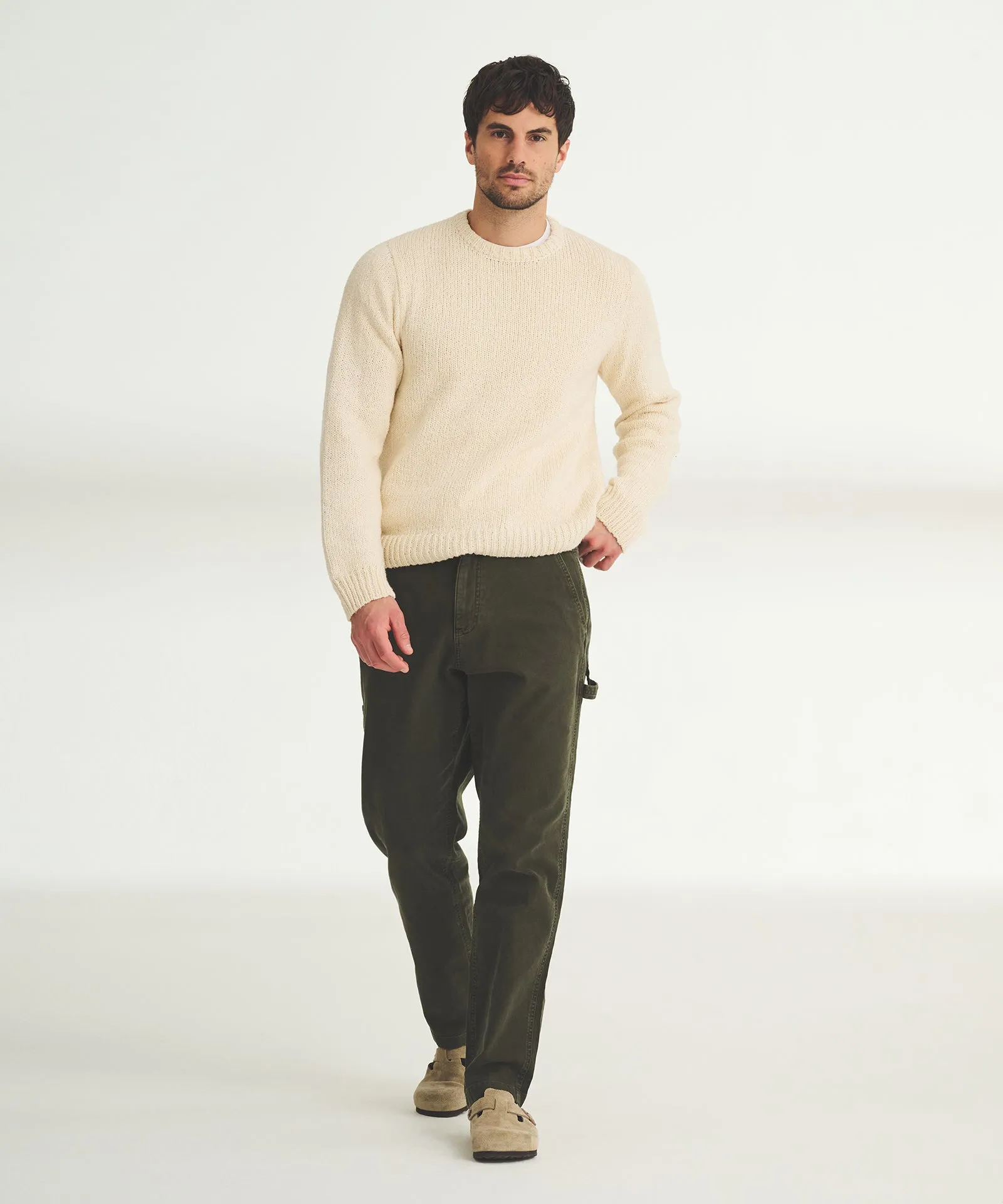 Chunky Cotton Crewneck Sweater