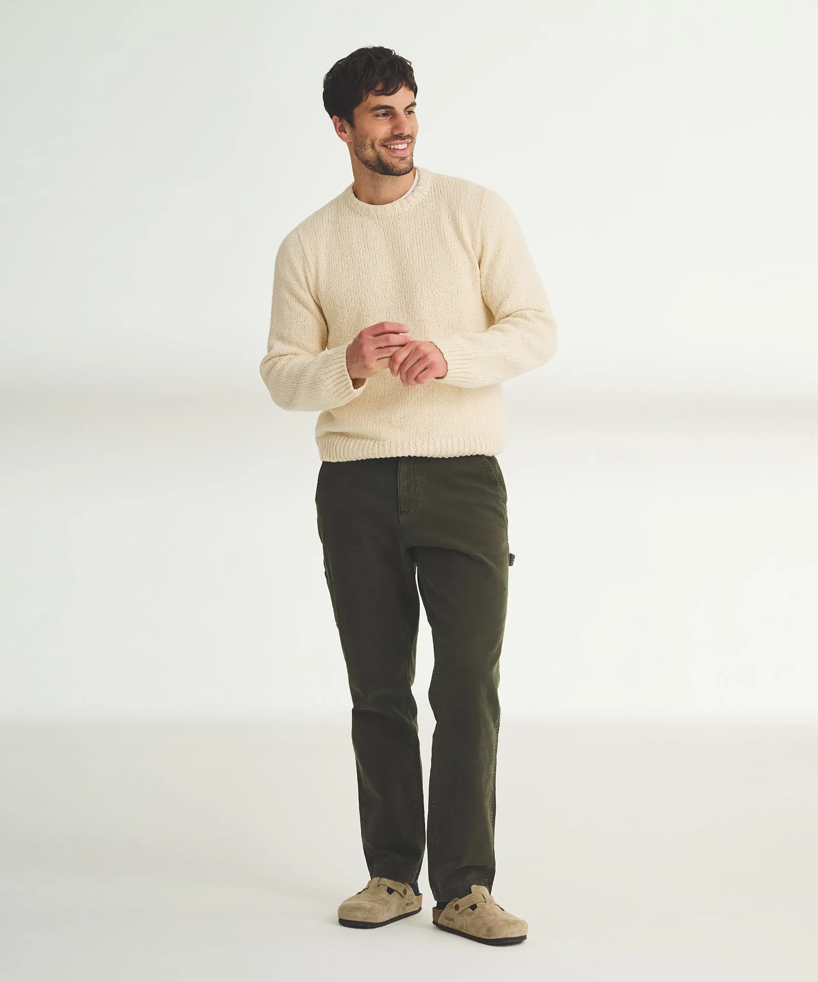 Chunky Cotton Crewneck Sweater