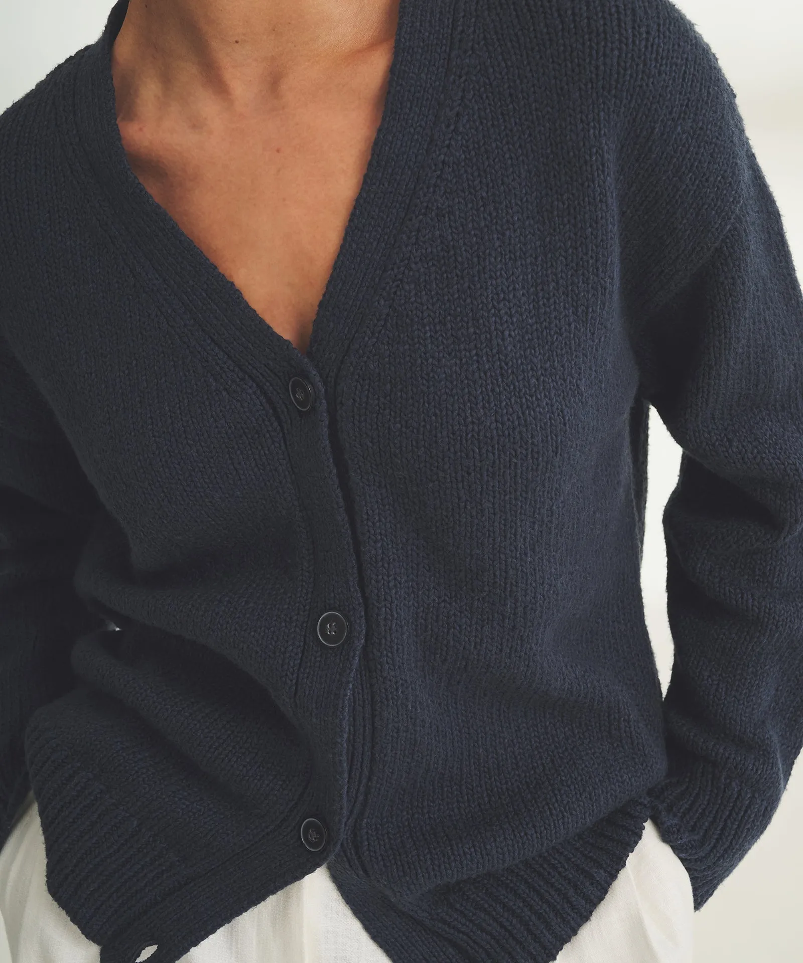 Chunky Cotton Oversized Cardigan