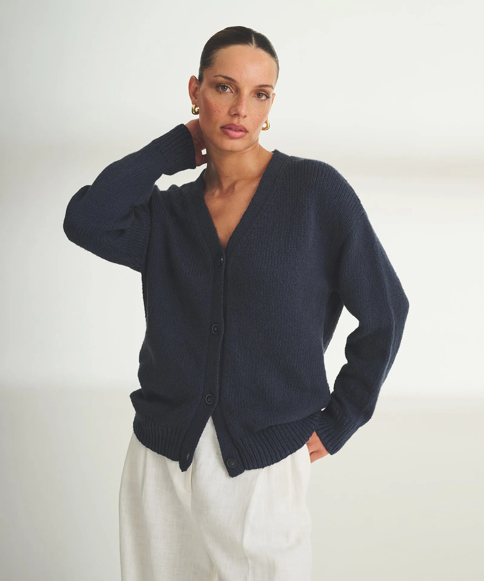 Chunky Cotton Oversized Cardigan