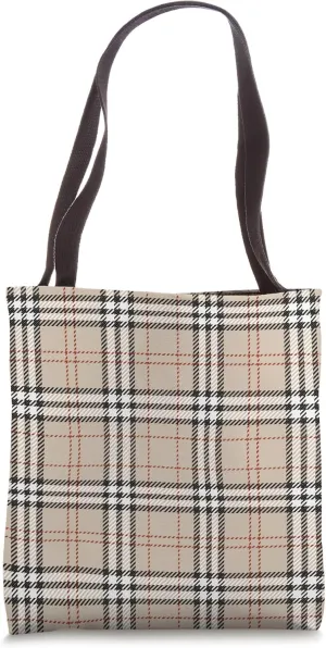 Classic Checkered Plaid Flannel Gingham Pattern Christmas Tote Bag