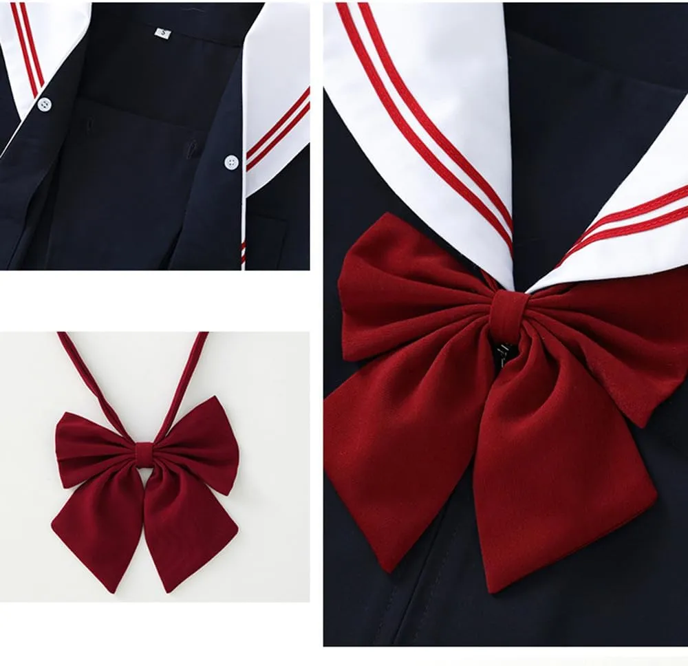 Classic JK Uniform Japanese School Girls Uniform Sailor Shirts Pleated Skirt Set Students Anime Cosplay Costumes