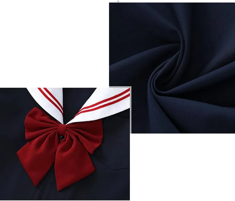 Classic JK Uniform Japanese School Girls Uniform Sailor Shirts Pleated Skirt Set Students Anime Cosplay Costumes