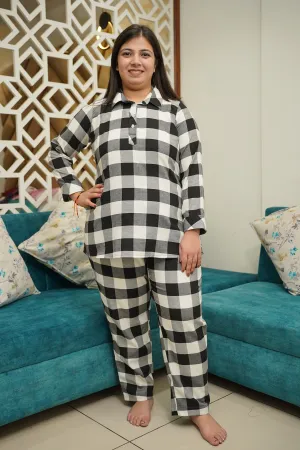 Classic Plaid Woollen Night Suit