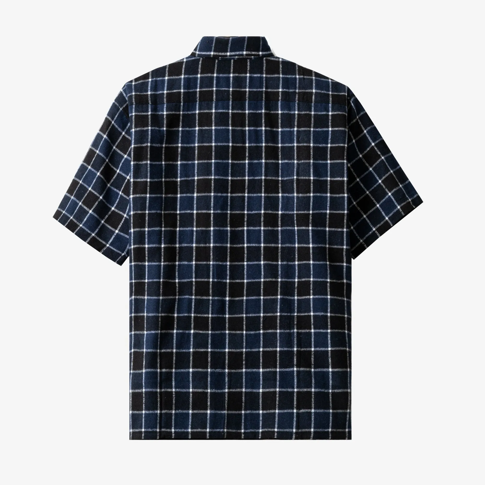 College Days Flannel Short Sleeve - Navy Black