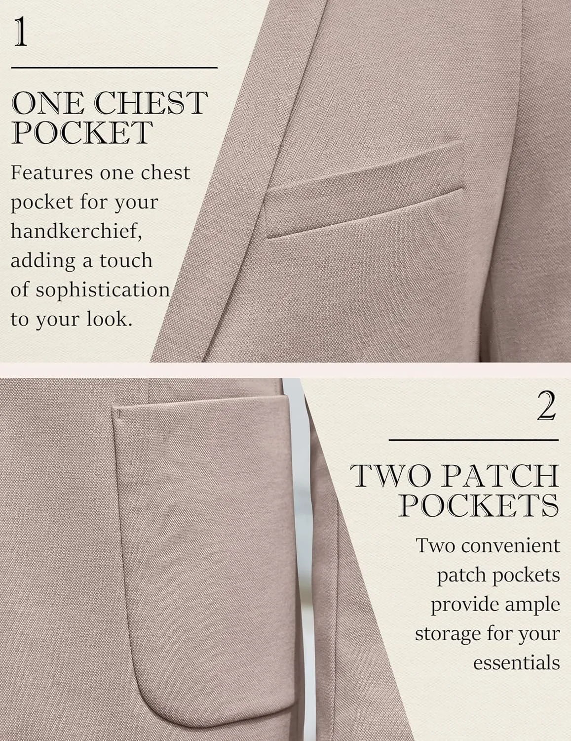 COOFANDY Men's Casual Knit Blazer Slim Fit Sport Coat Stretch Two Button Suit Jacket