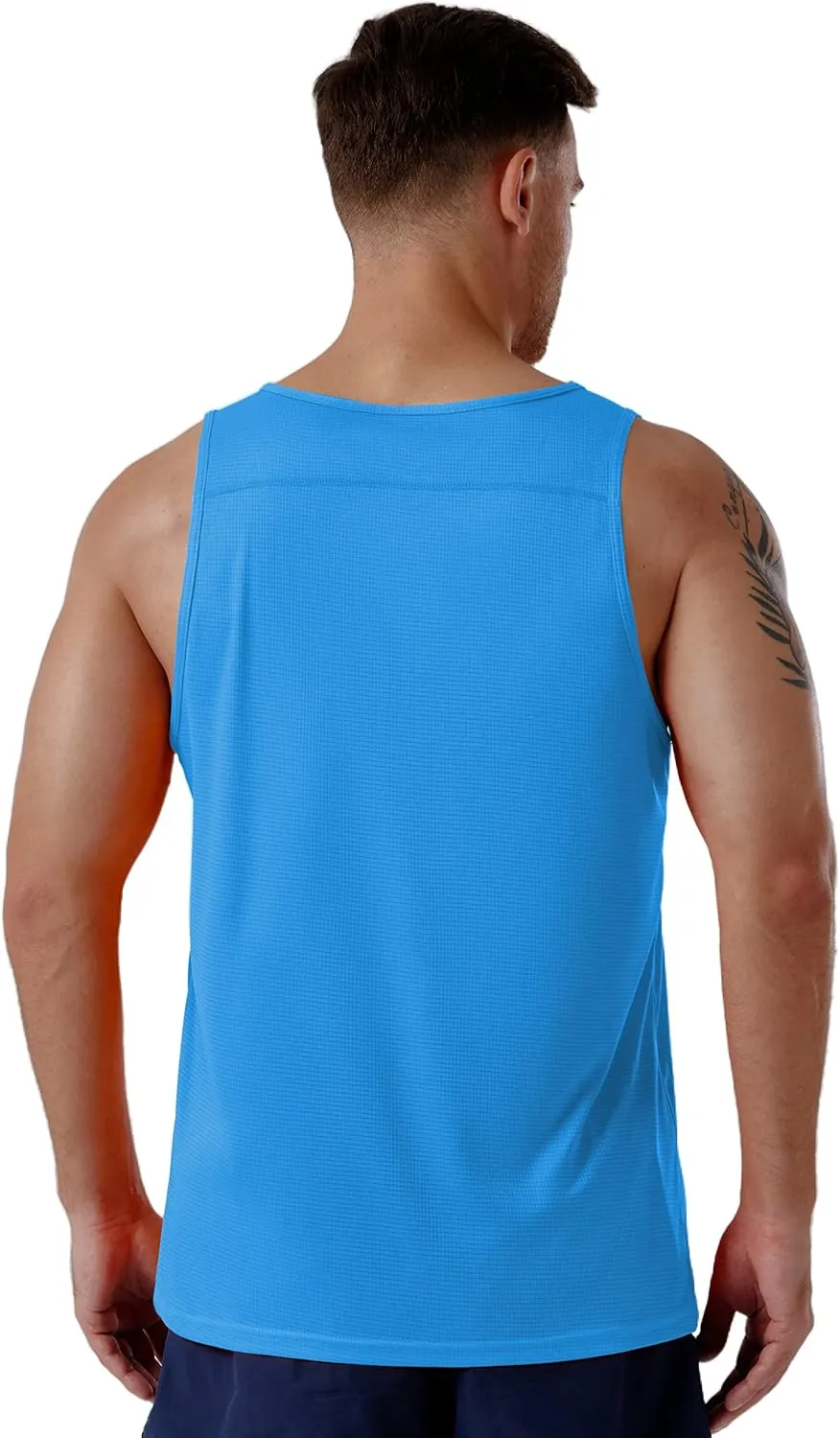 CQC Men's Sleeveless Shirts Gym Workout Running Quick Dry Tank Top Beach Swim Muscle Athletic Shirt