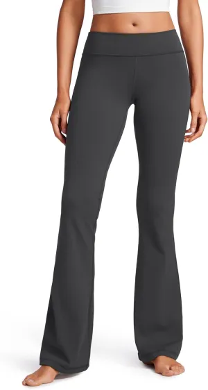 CRZ YOGA Womens Butterluxe Low Rise Flare Leggings 32" - Bootcut Yoga Pants with Pocket Wide Leg Buttery Soft Lounge Casual