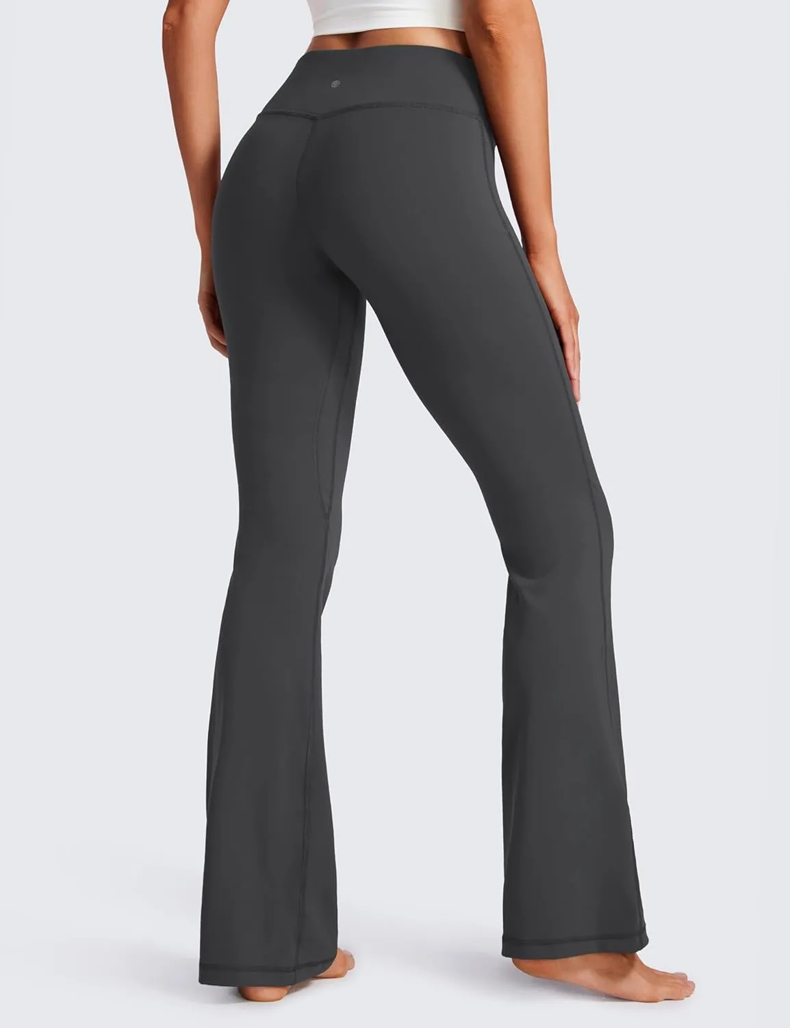 CRZ YOGA Womens Butterluxe Low Rise Flare Leggings 32" - Bootcut Yoga Pants with Pocket Wide Leg Buttery Soft Lounge Casual
