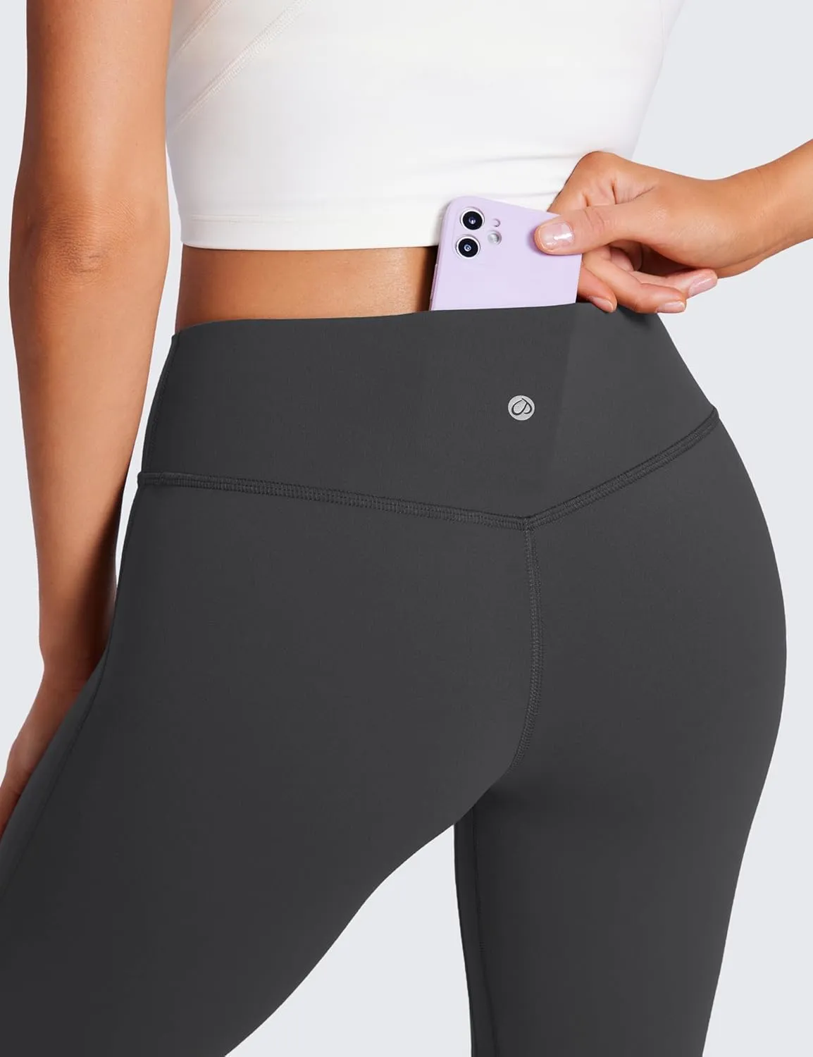 CRZ YOGA Womens Butterluxe Low Rise Flare Leggings 32" - Bootcut Yoga Pants with Pocket Wide Leg Buttery Soft Lounge Casual
