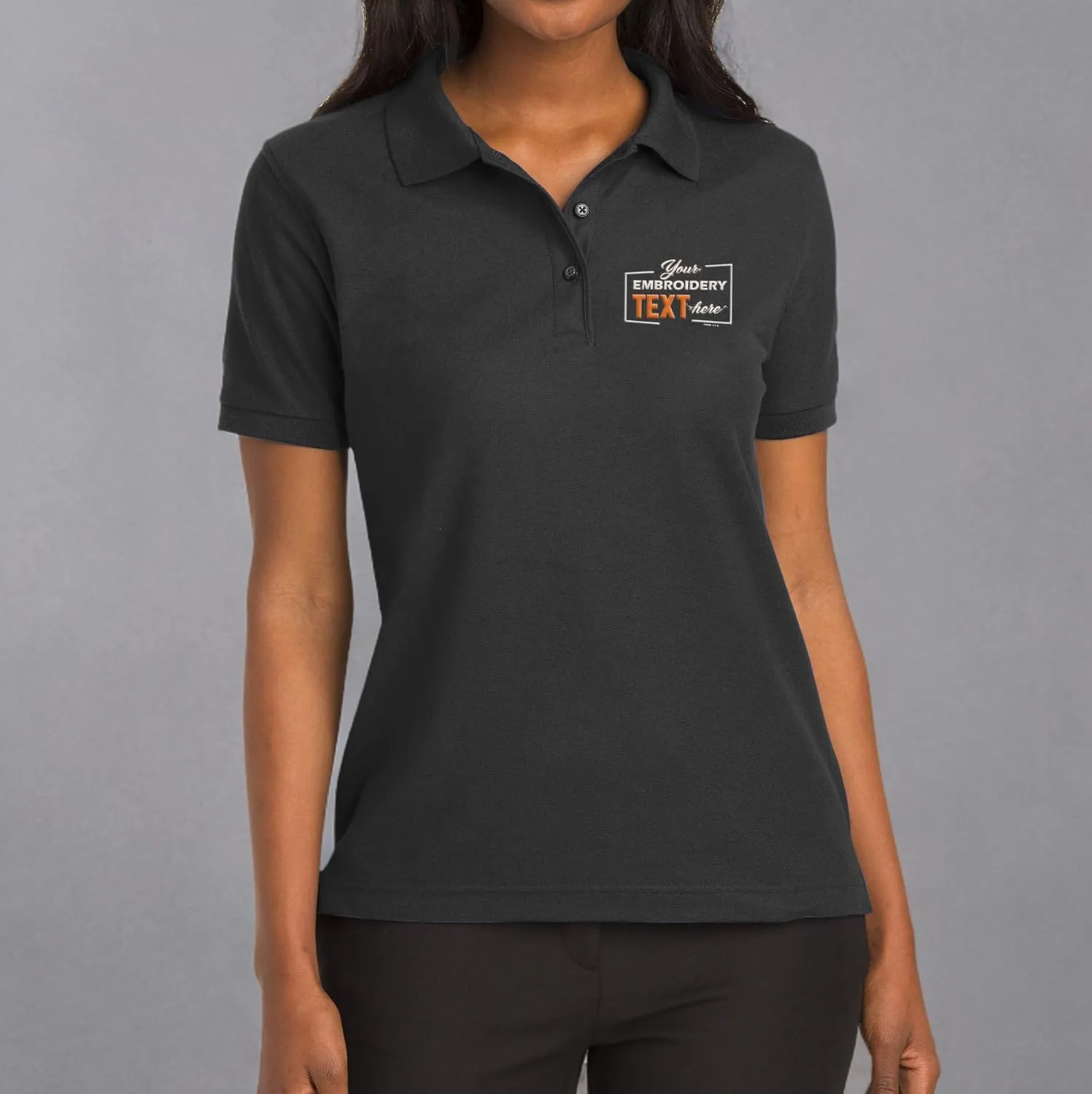 Custom Embroidered Polo Shirt for Women Add Your Personalized Own Embroidery Text