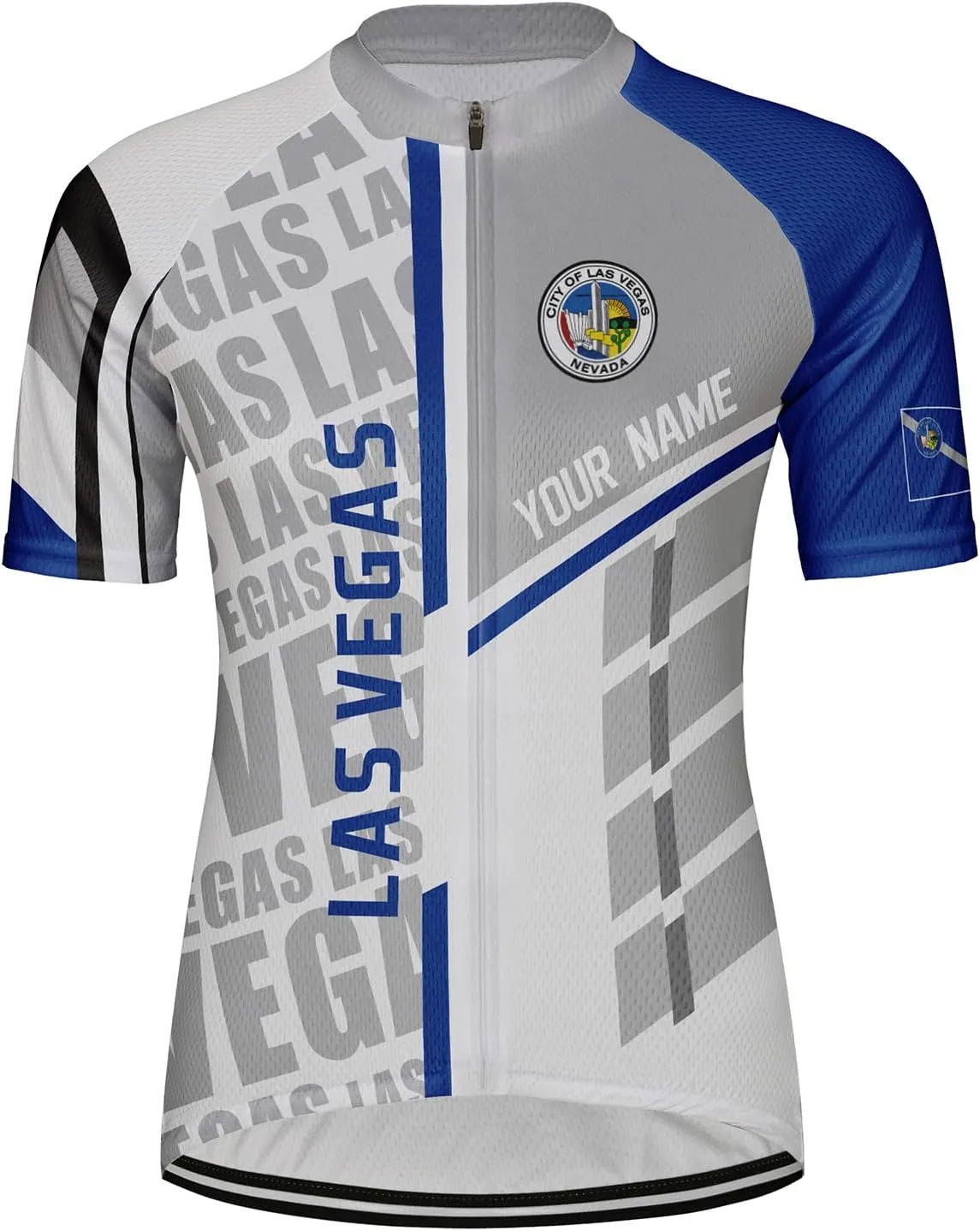Customized Las Vegas Women Cycling Jersey Short Sleeve Quick Dry Shirts