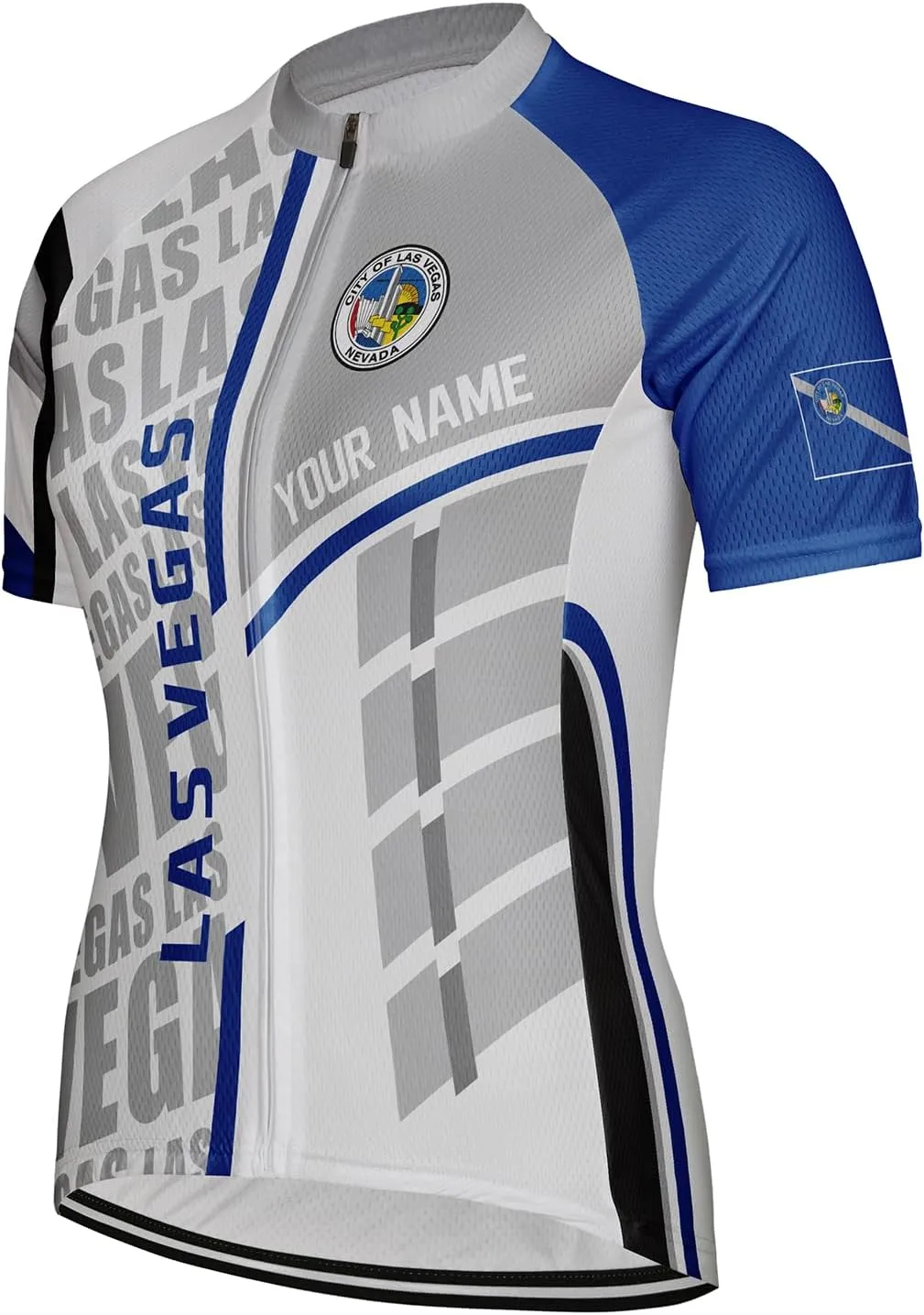 Customized Las Vegas Women Cycling Jersey Short Sleeve Quick Dry Shirts