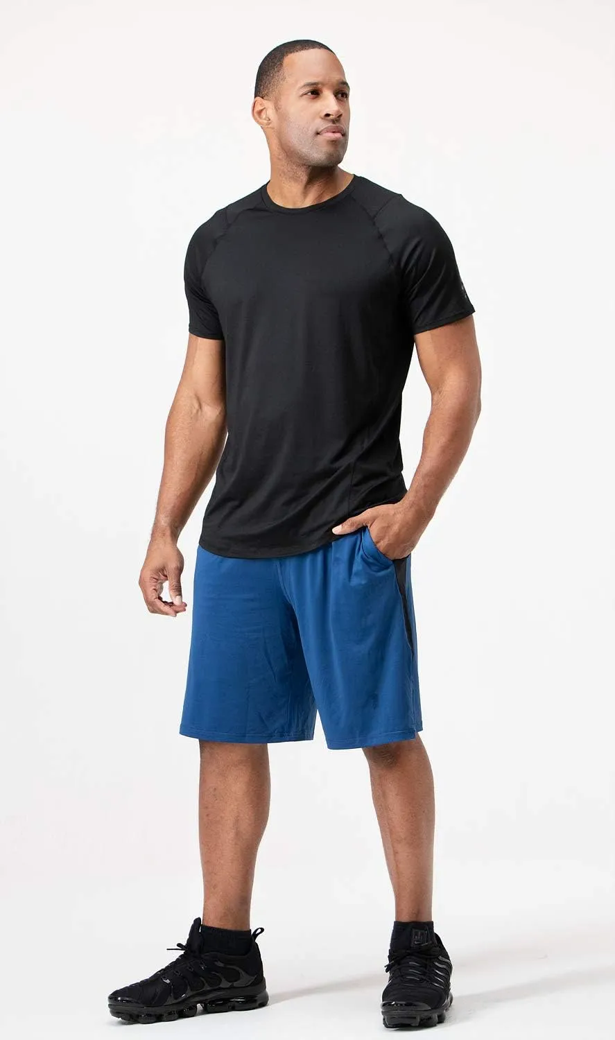DEVOPS Men's 3-Pack Quick Dry Short Sleeve T-Shirt Sun Protection Running Athletic Workout Active Shirts