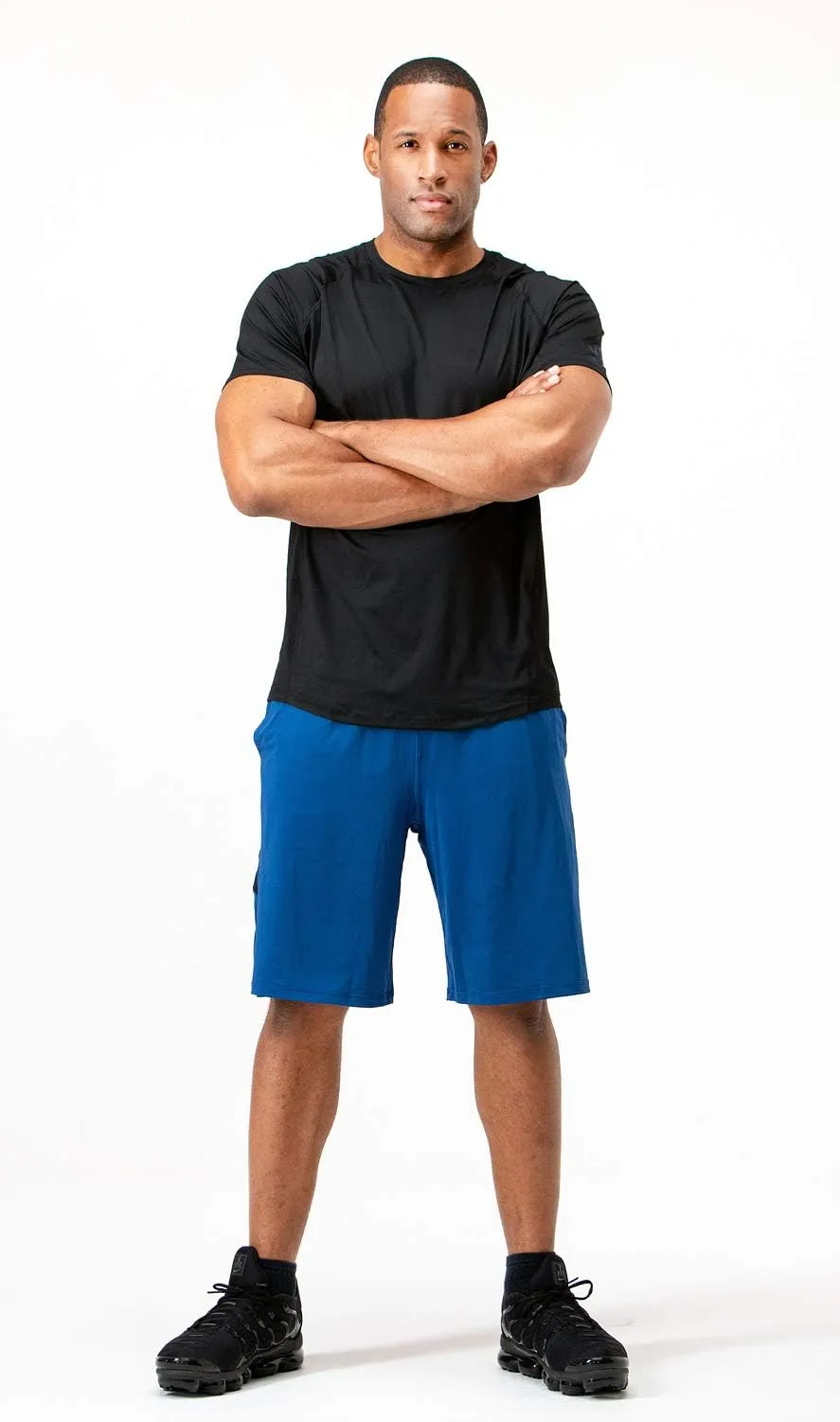 DEVOPS Men's 3-Pack Quick Dry Short Sleeve T-Shirt Sun Protection Running Athletic Workout Active Shirts
