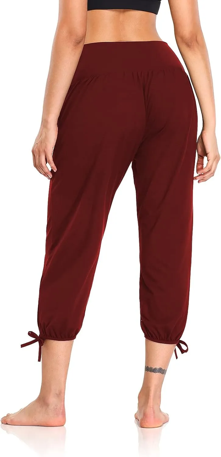 DIBAOLONG Womens Yoga Pants Capri Loose Workout Sweatpants Comfy Lounge Joggers with Pockets