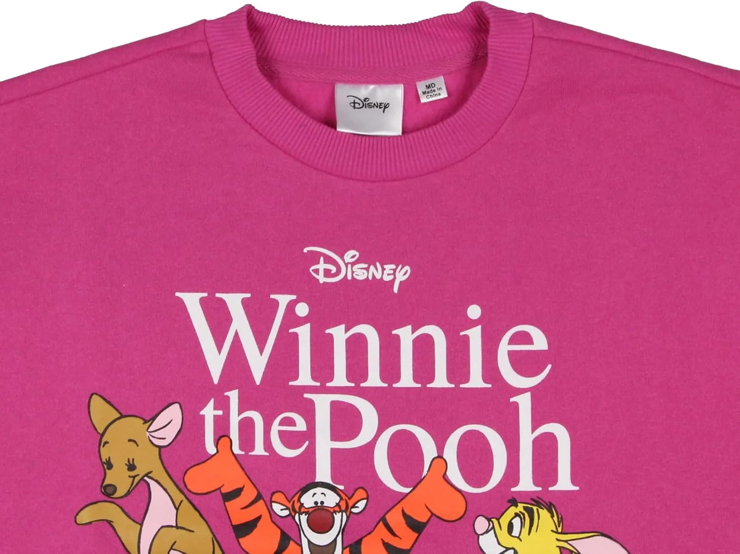 Disney Women's Winnie The Pooh And Friends Oversized Crewneck Pullover Adult Sweatshirt