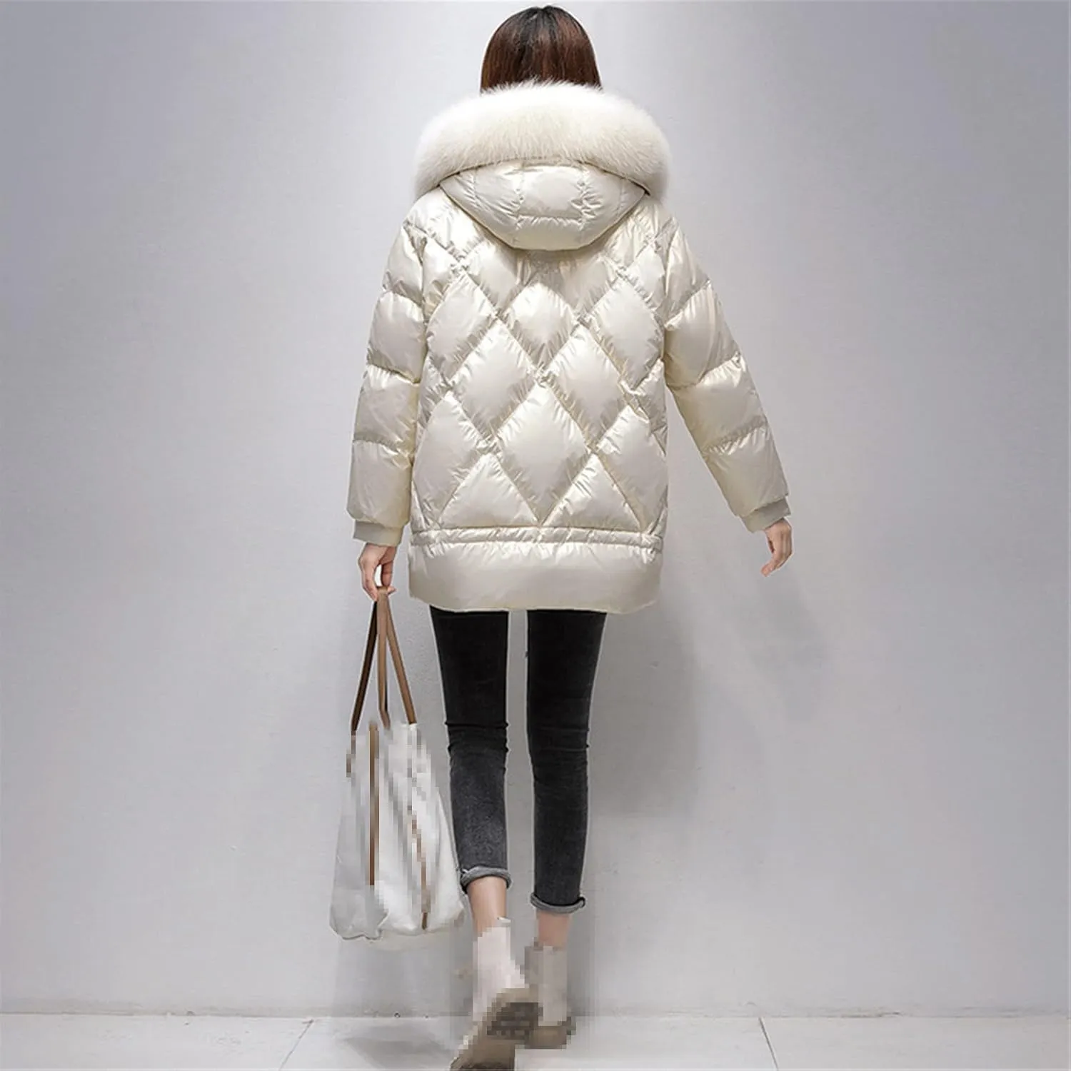 Down Cotton-Padded Jacket For Women Thickening Loose Fashion Glossy Cotton-Padded Jacket Winter Short Coat