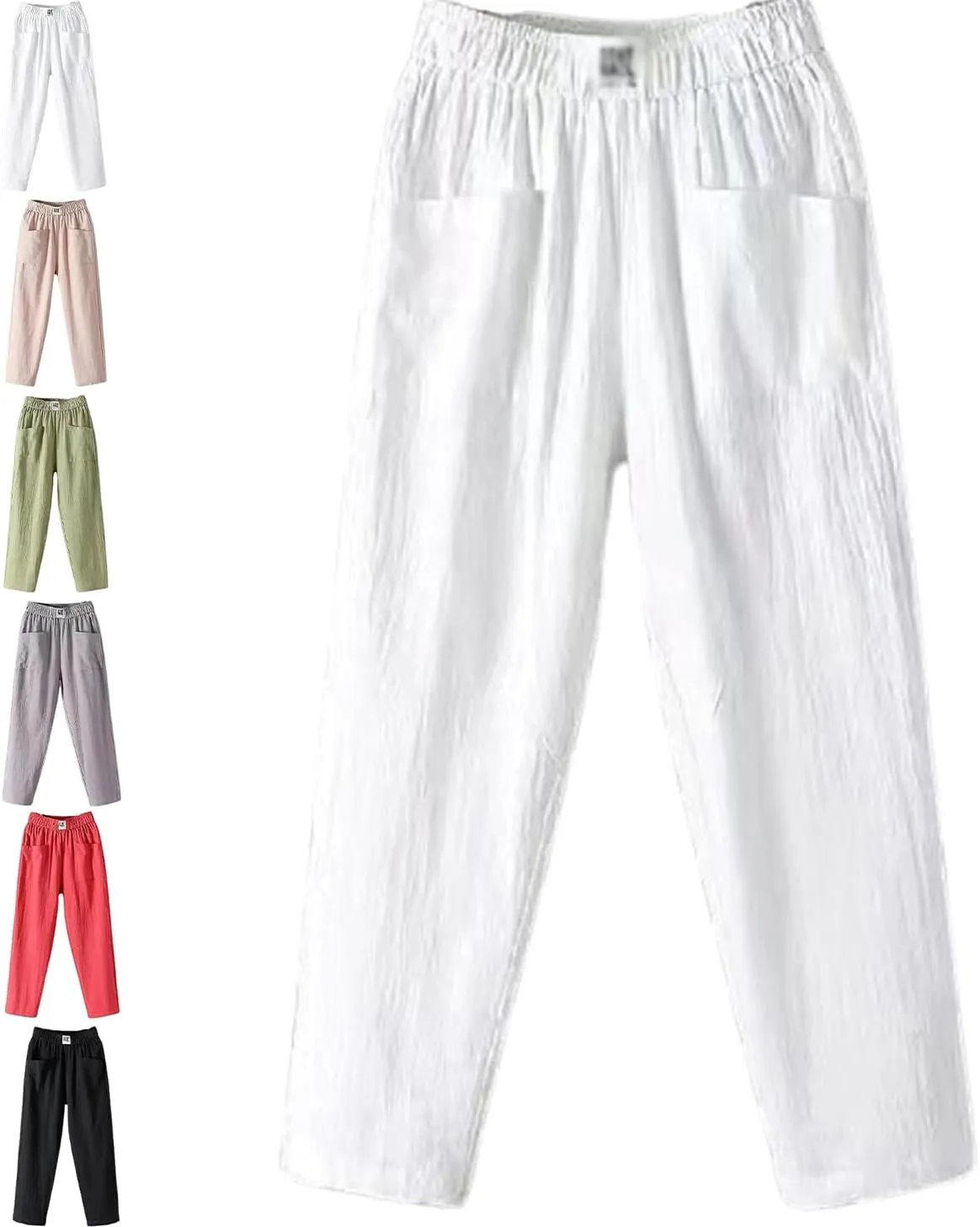 Endurance Loose Pants Women, Summer Cotton Linen Women's loosely Pants, Linen Trousers Casual High Waist Joggers