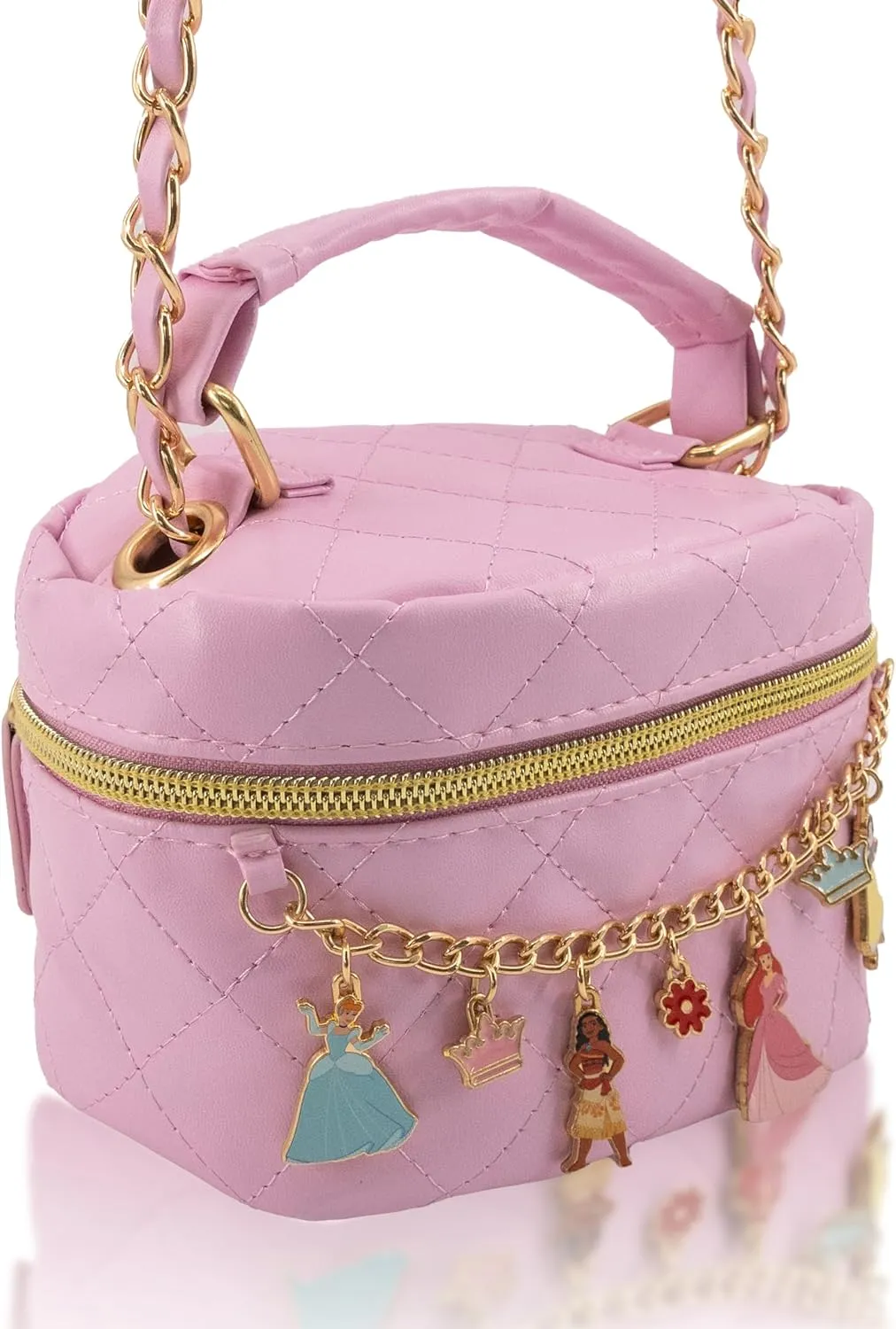 Fast Forward Sanrio Hello Kitty Cosmetic Bag for Women | Mini Hello Kitty PU Leather Crossbody Travel Toiletry Bag for Women | Make Up Travel Bag Makeup Bag