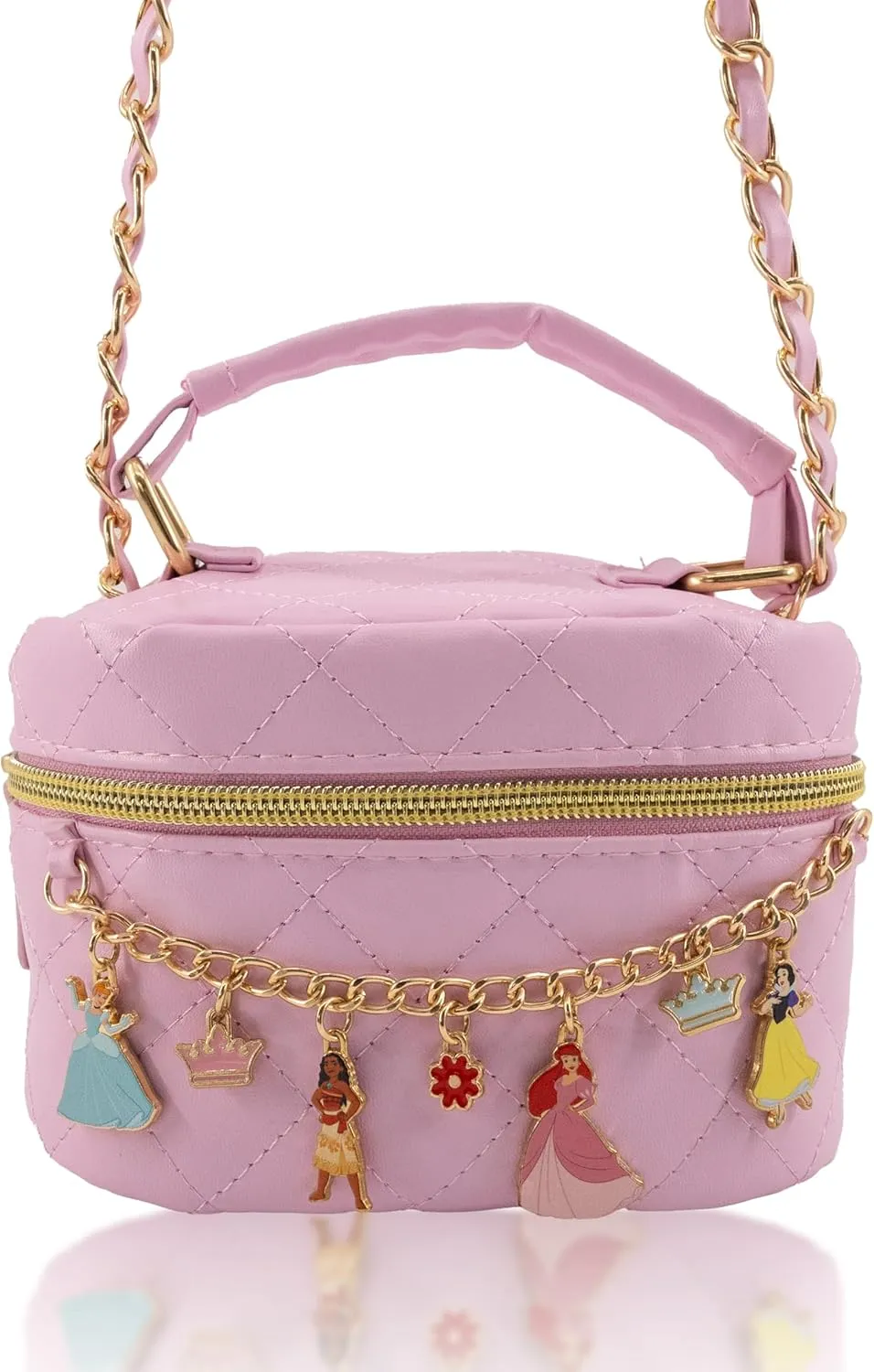 Fast Forward Sanrio Hello Kitty Cosmetic Bag for Women | Mini Hello Kitty PU Leather Crossbody Travel Toiletry Bag for Women | Make Up Travel Bag Makeup Bag
