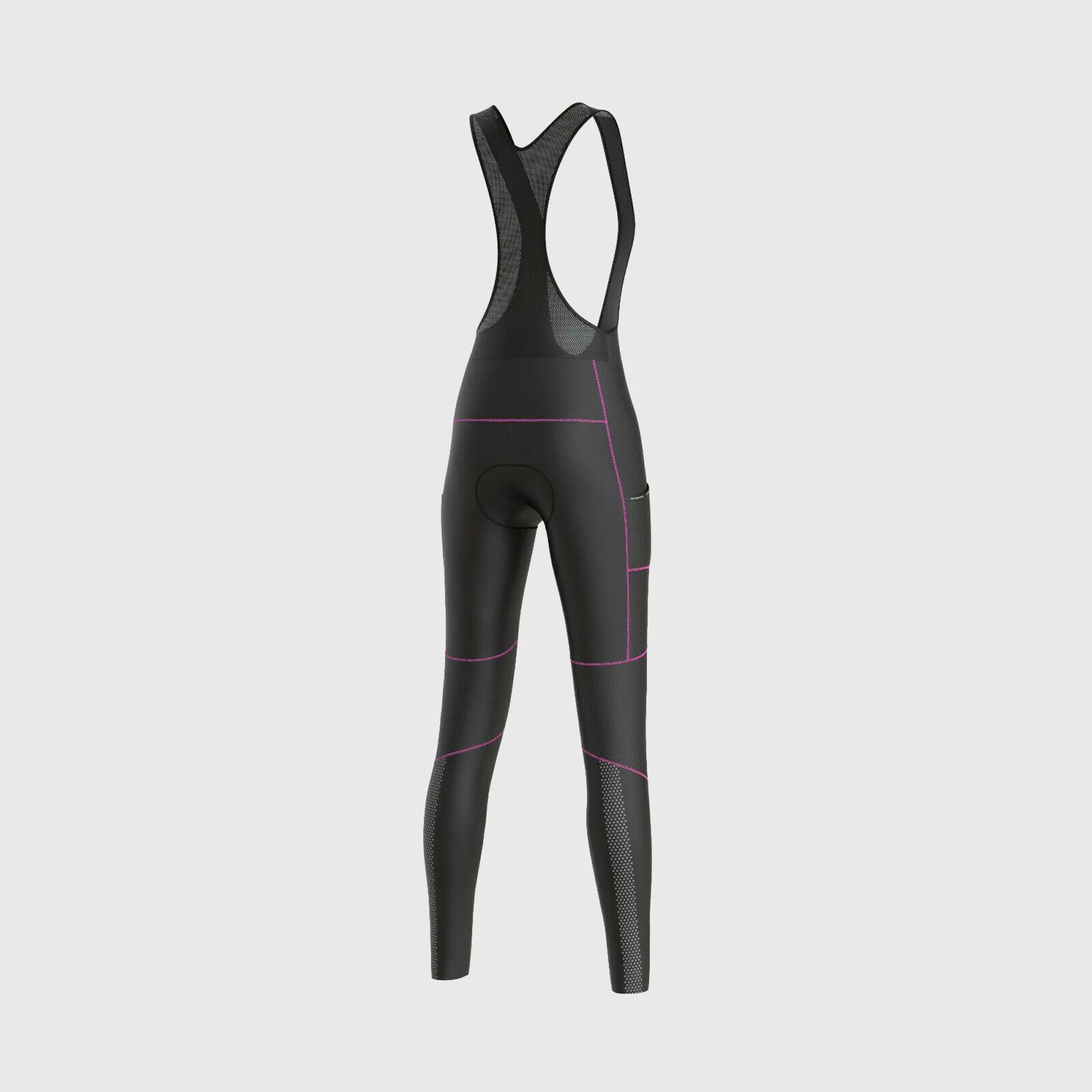 Fdx All Day Pink Women's Thermal Padded Winter Cargo Bib Tights
