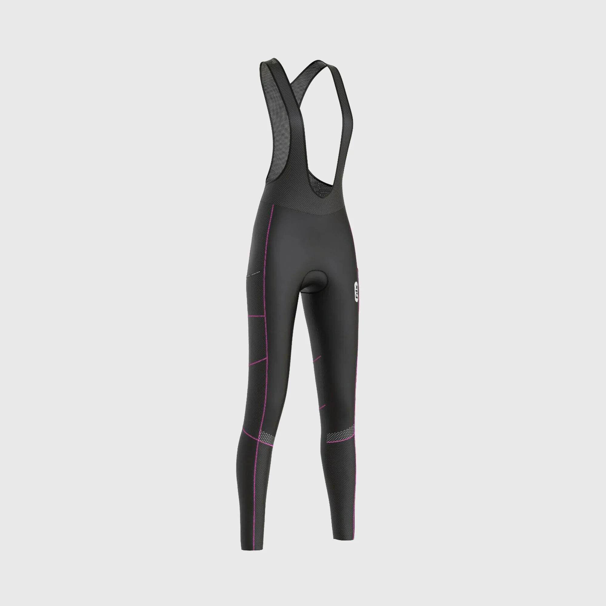 Fdx All Day Pink Women's Thermal Padded Winter Cargo Bib Tights