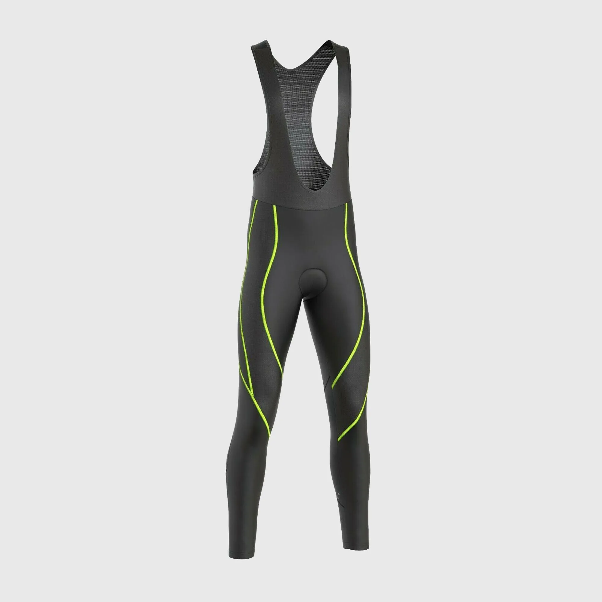 Fdx Divine Men's & Boy's Yellow Thermal Padded Cycling Bib Tights