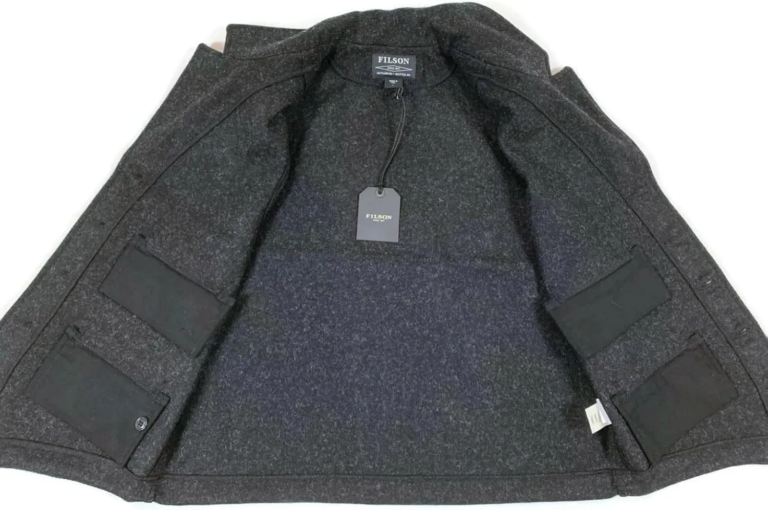 Filson Mackinaw Wool Western Vest Charcoal