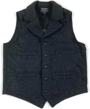 Filson Mackinaw Wool Western Vest Charcoal