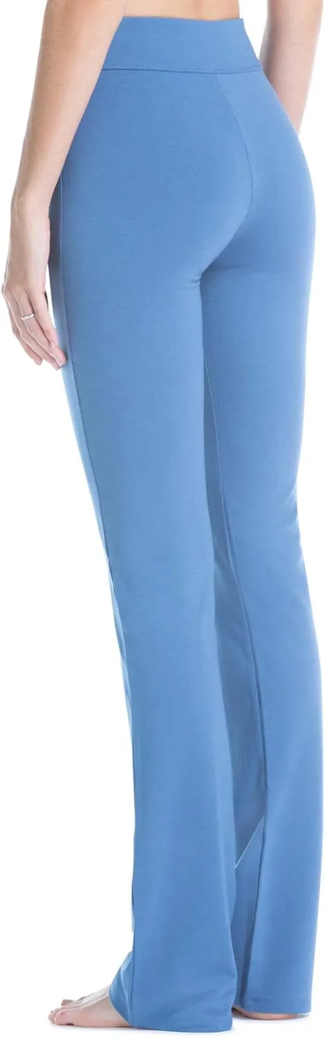 Fishers Finery Women's Organic Cotton Blend Bootcut Yoga Pant; Athletic Casual Pant