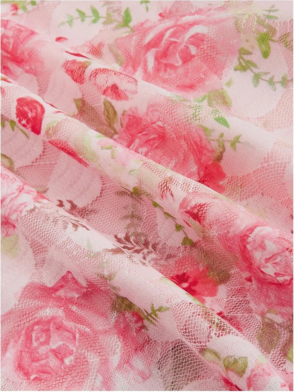 Floerns Women's Floral Print Cap Sleeve Dress Square Neck Tie Front Summer A Line Cute Mini Dresses