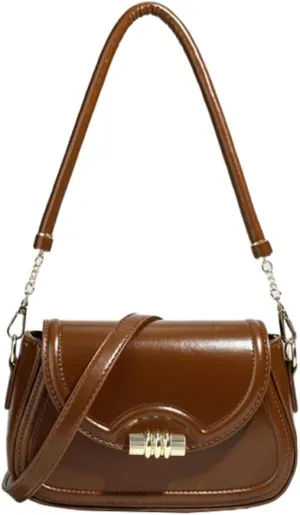 French Vintage Saddle Bag - Retro Shoulder & Crossbody Mini Satchel for Women