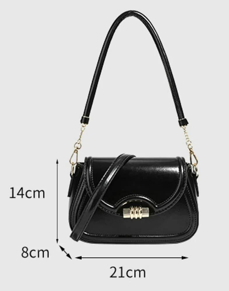 French Vintage Saddle Bag - Retro Shoulder & Crossbody Mini Satchel for Women