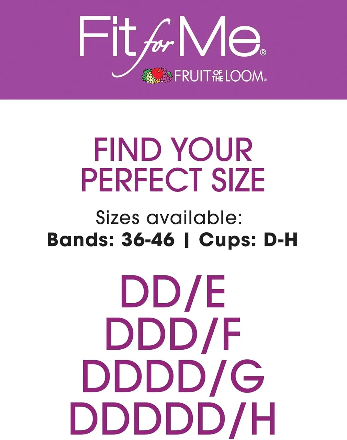 Fruit of the Loom Women's Fit for Me Collection: Plus Size Cotton T-Shirt Bra-Comfort & Style for Every Body