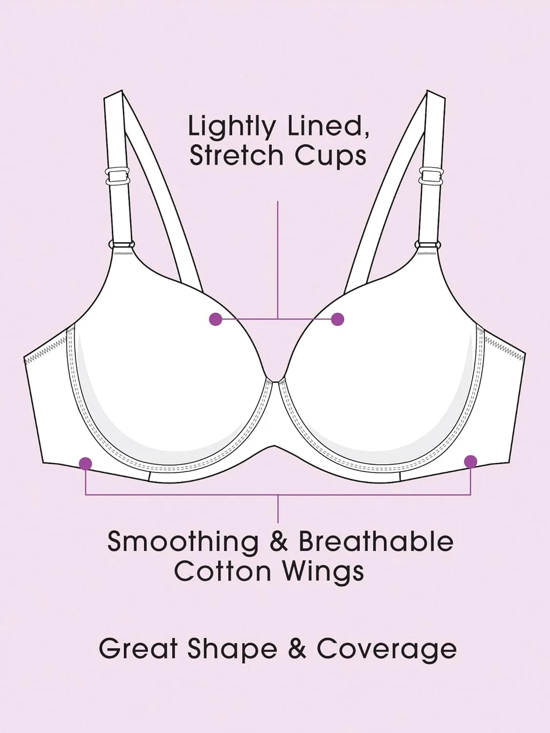 Fruit of the Loom Women's Fit for Me Collection: Plus Size Cotton T-Shirt Bra-Comfort & Style for Every Body