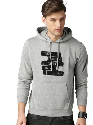 Full Sleeve BUILD Print Hooded Sweatshirt For Mens