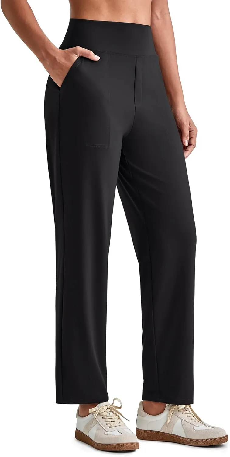 G4Free ShiftReady Womens Ankle Dress Yoga Pants with Pockets Stretchy Crop Business Casual Work Trousers Petite/Regular/Tall