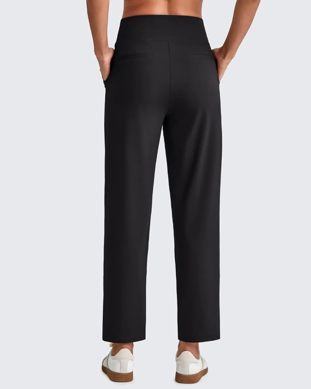 G4Free ShiftReady Womens Ankle Dress Yoga Pants with Pockets Stretchy Crop Business Casual Work Trousers Petite/Regular/Tall
