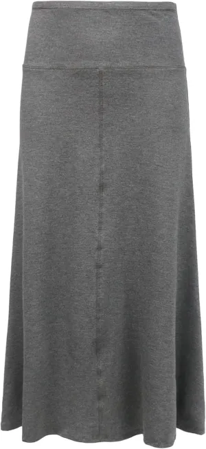 Girls S-XL Reverse Stitch Stretch Long Knit Ankle Length Skirt