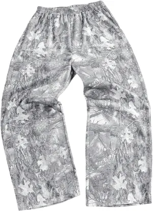 GORGLITTER Men's Camo Pants Y2K Wide Leg Baggy Elastic Waist Stacked Pants Streetwear