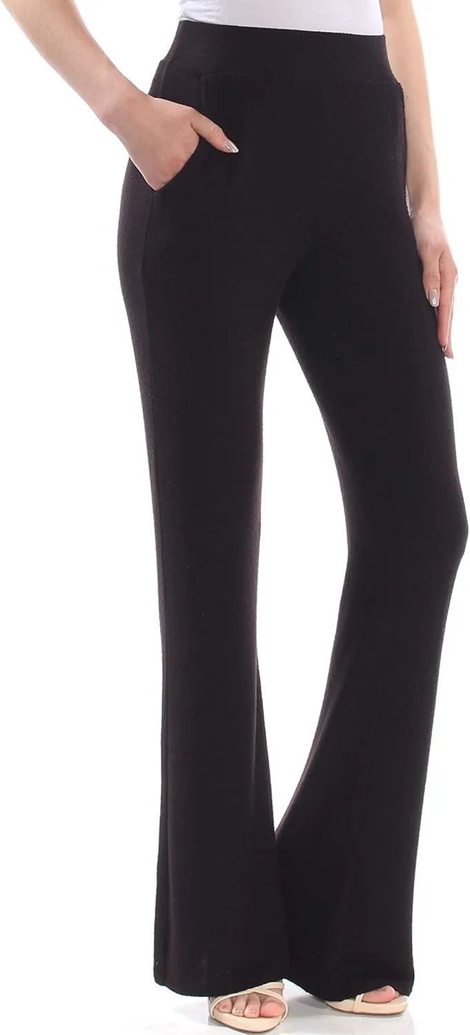GUESS Womens Opal High-Waist Wide Calf Pants Black XS