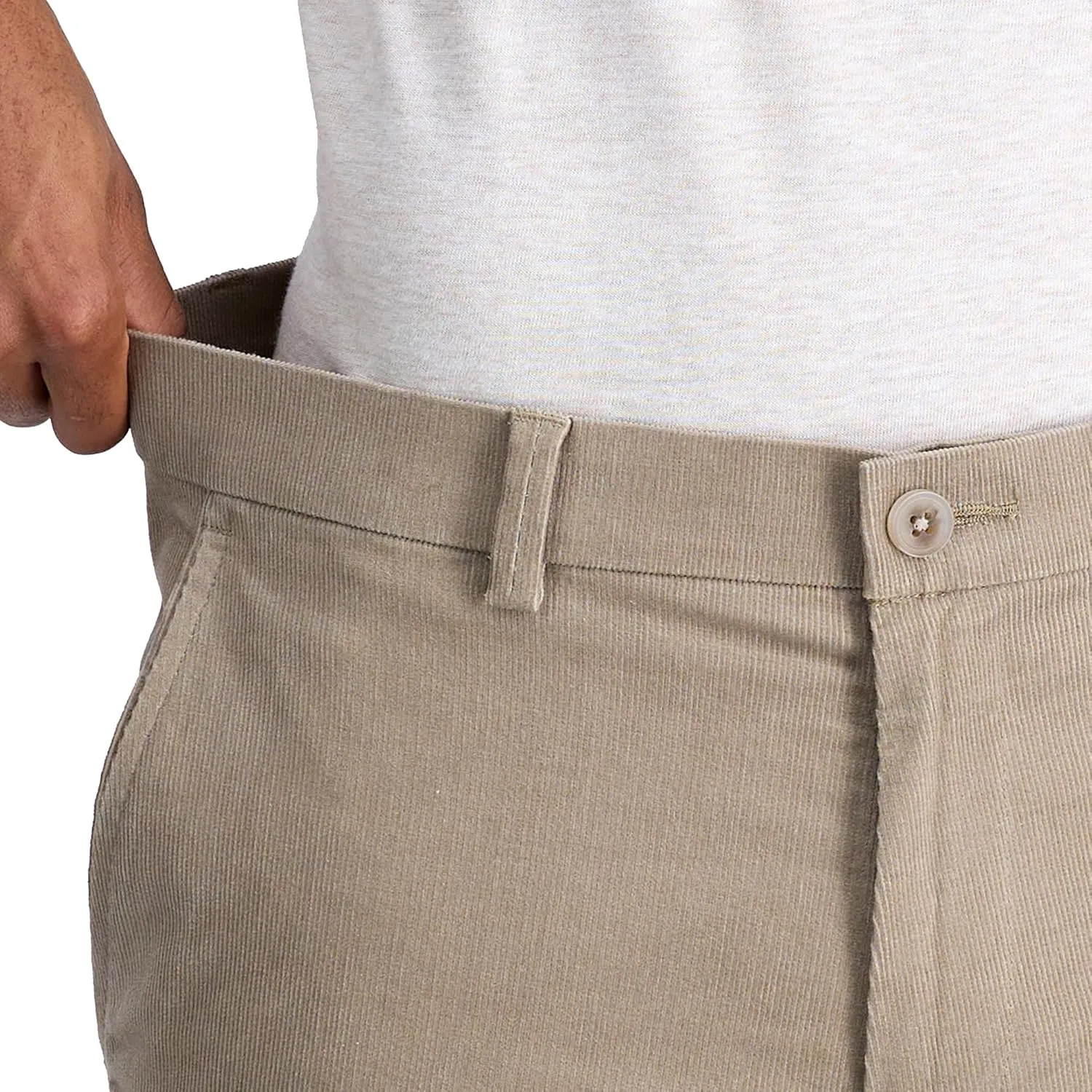 Haggar Mens Straight Fit Stretch Corduroy Pant