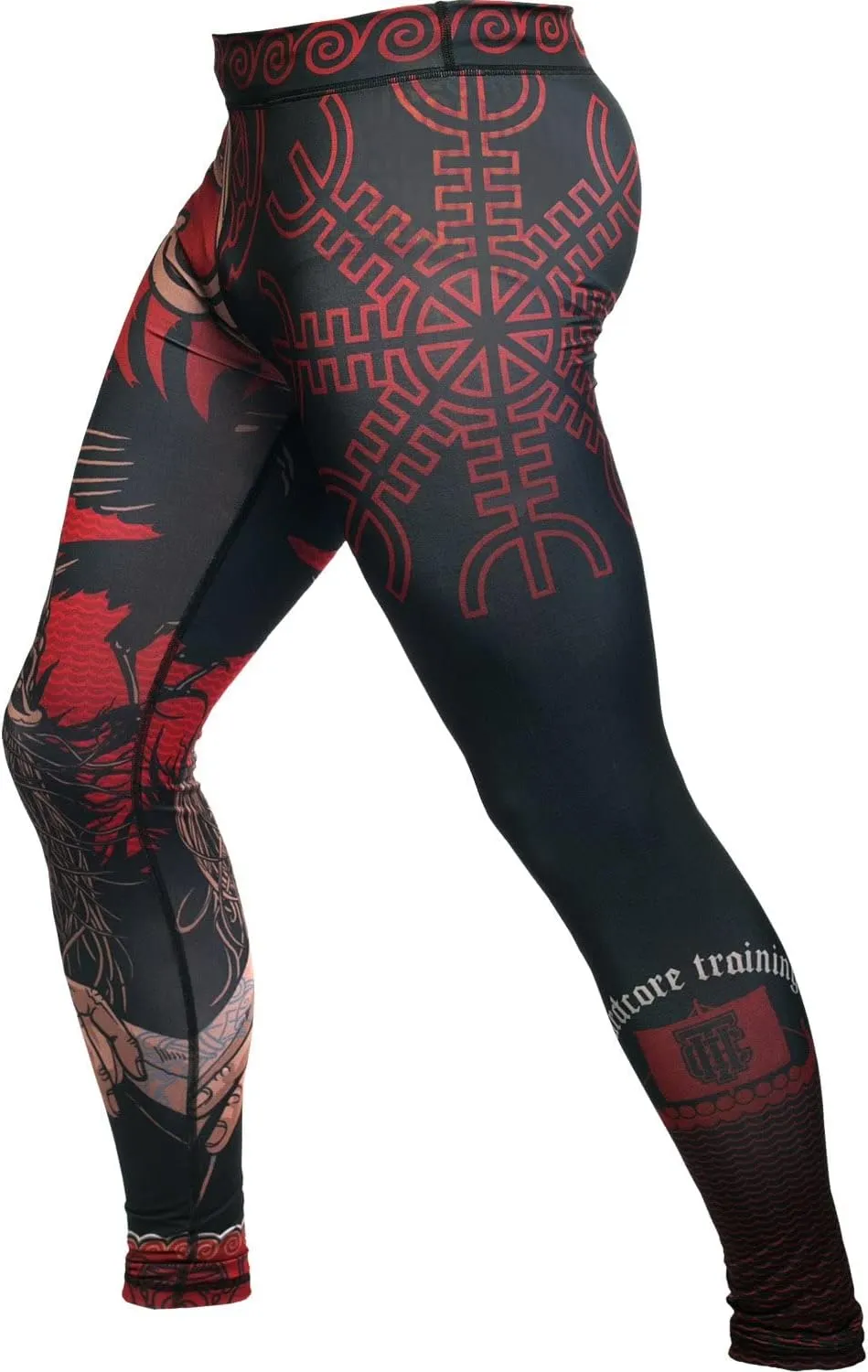 Hardcore Training Men's Compression Pants Workout Tights Leggings Base Layer Boxing Running Muay Thai MMA No Gi BJJ