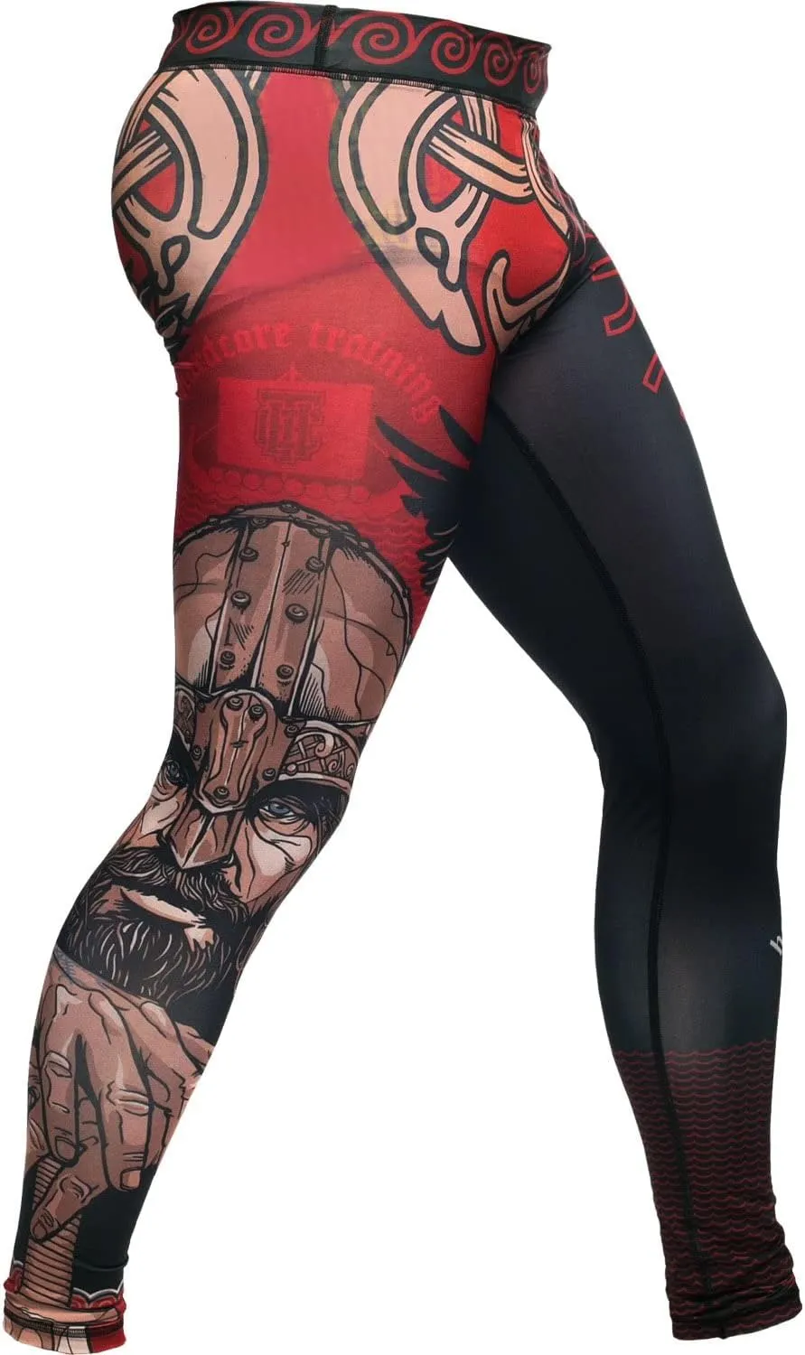 Hardcore Training Men's Compression Pants Workout Tights Leggings Base Layer Boxing Running Muay Thai MMA No Gi BJJ