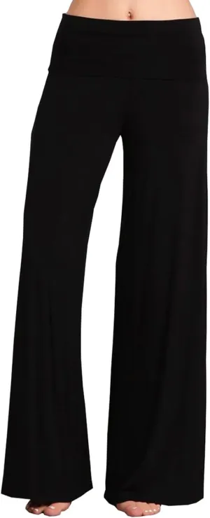 HEYHUN Womens Casual Tie Dye Solid Wide Leg Bottom Boho Hippie Lounge Palazzo Pants S-3XL