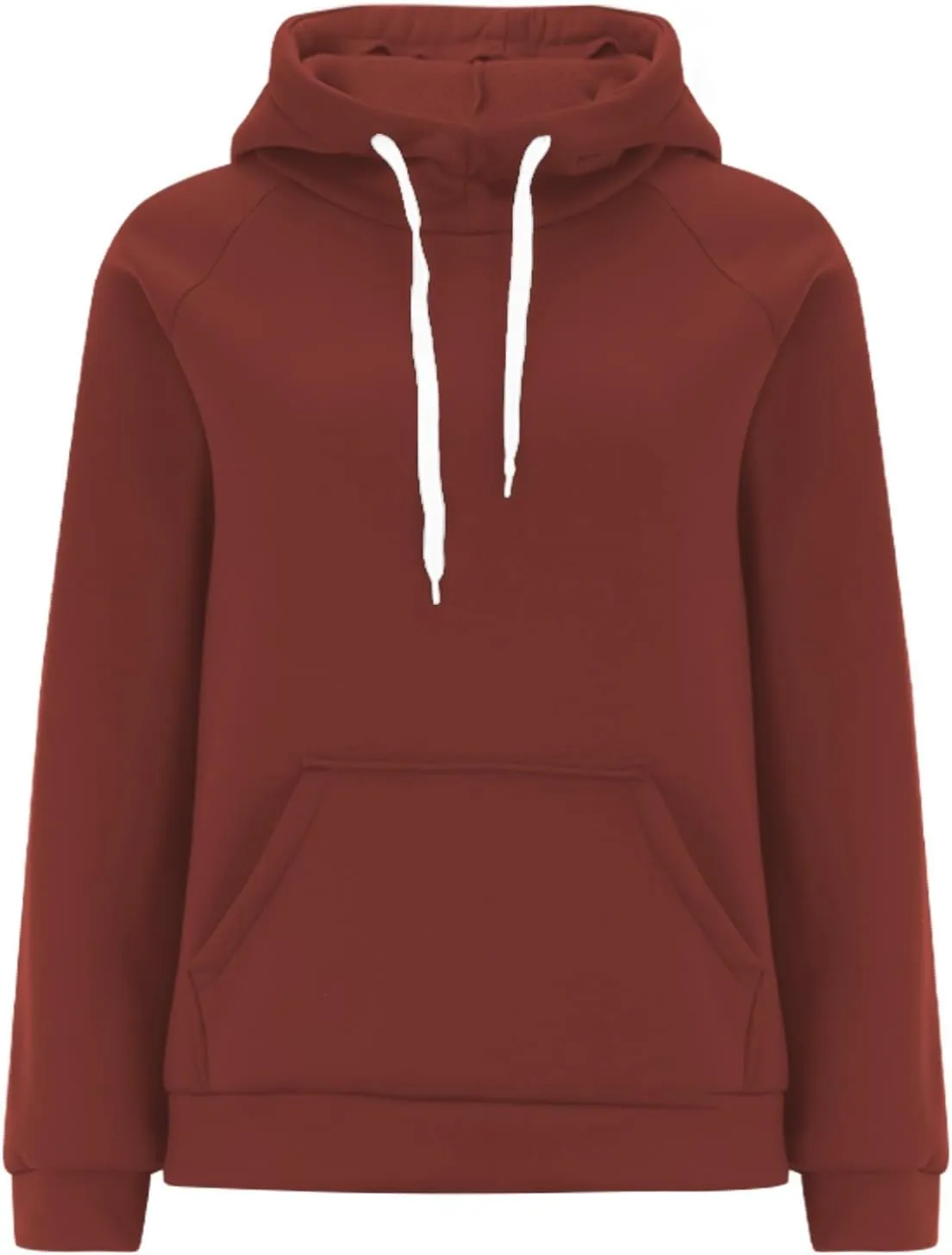 Hoodie for Women Long Sleeve Fleece Oversized Pullover Tops Long Sleeve Drop Shoulder Pocket Blouses Preppy Clothes