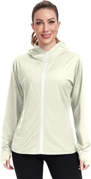 Hoodies For Women Trendy Quick Dry Womens Running Shirts UPF 50  Protection Comfort Sweatshirt Zip Up Jacket for Hiking Multicolor