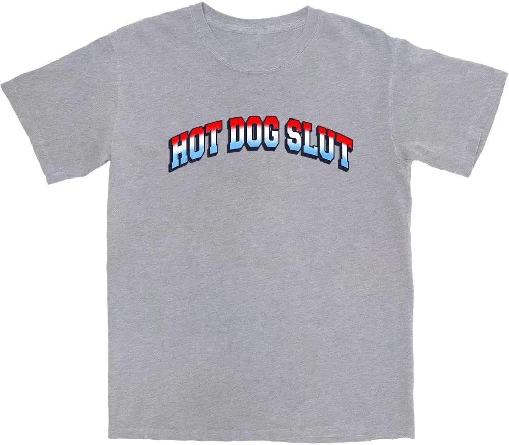 Hot Dog Slut T Shirt Trendy Novelty Short Sleeve Tee T Shirt for Men & Women, Soft Material